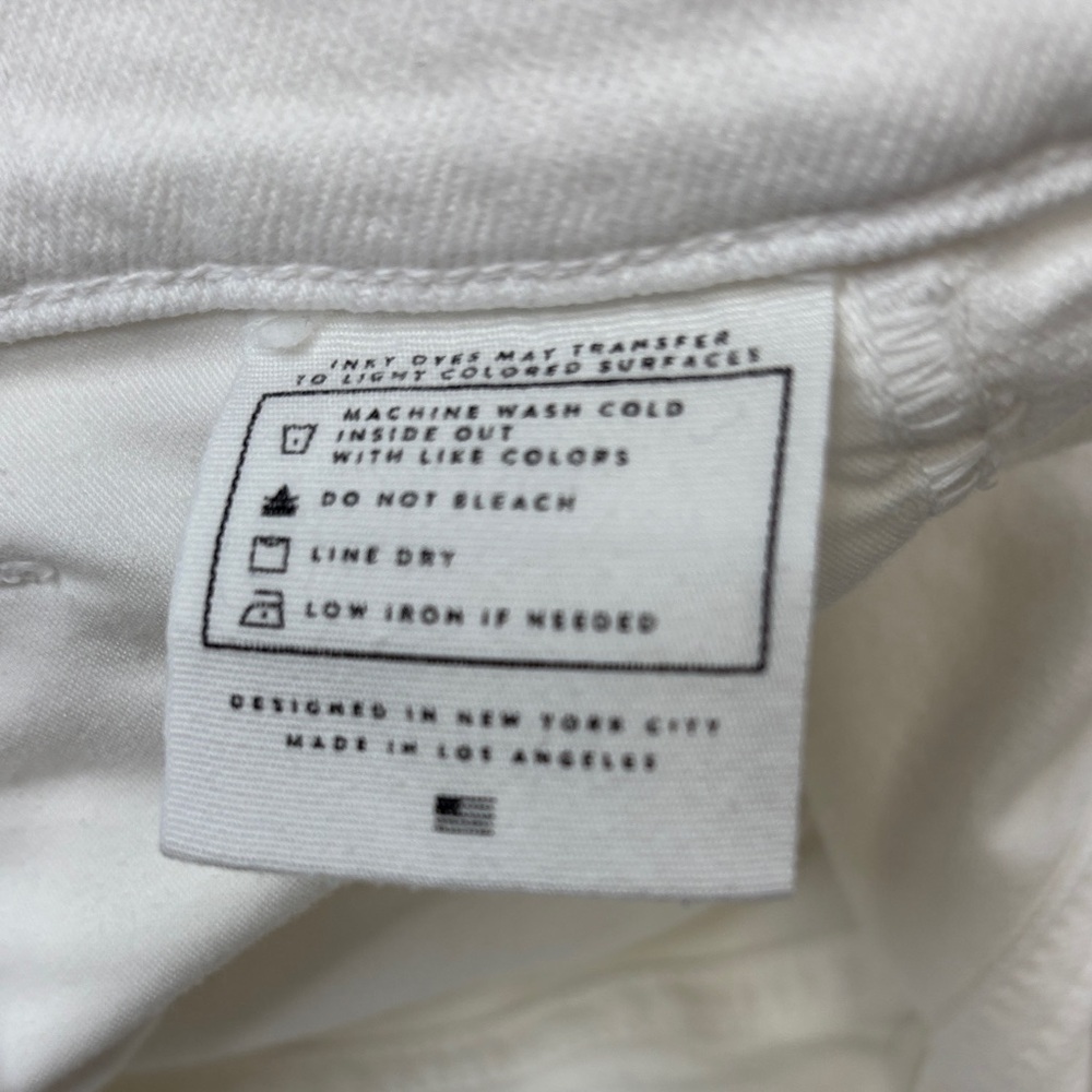 🤍 AYR The Beat High Waist Straight Jeans Women 32 White Denim 🤍 - Picture 15 of 16